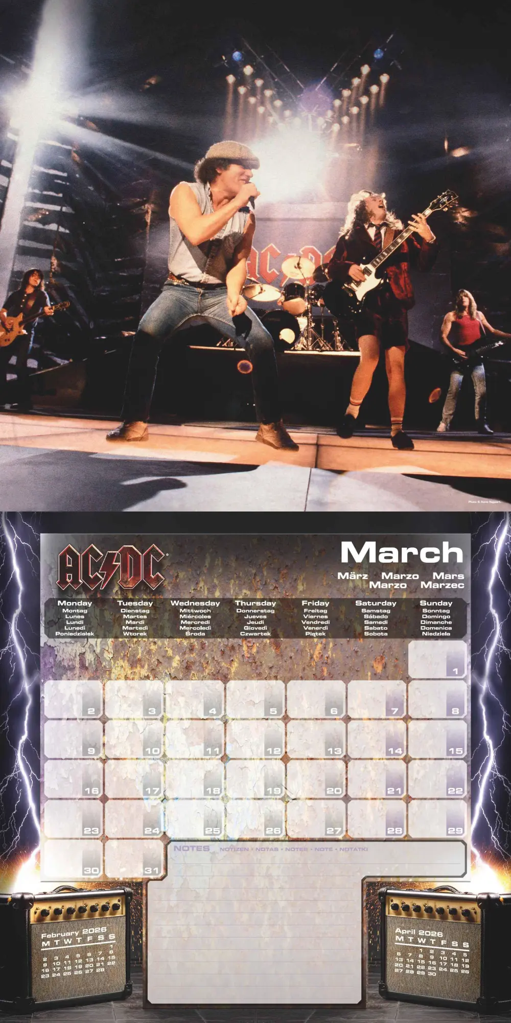 Bild: 9781804232187 | AC/DC - Broschürenkalender im Format 30x30 | Kalender | 28 S.