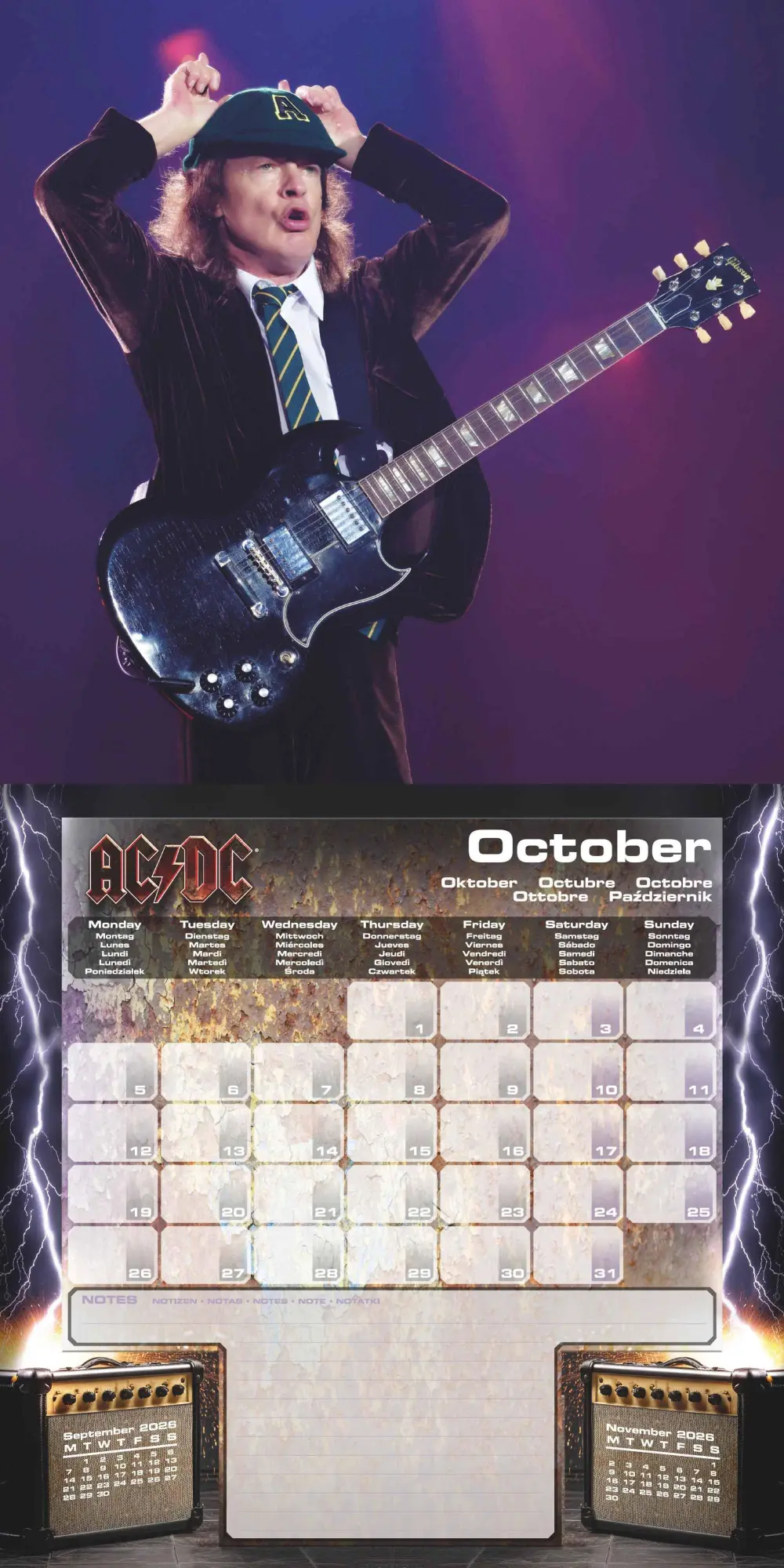 Bild: 9781804232187 | AC/DC - Broschürenkalender im Format 30x30 | Kalender | 28 S.