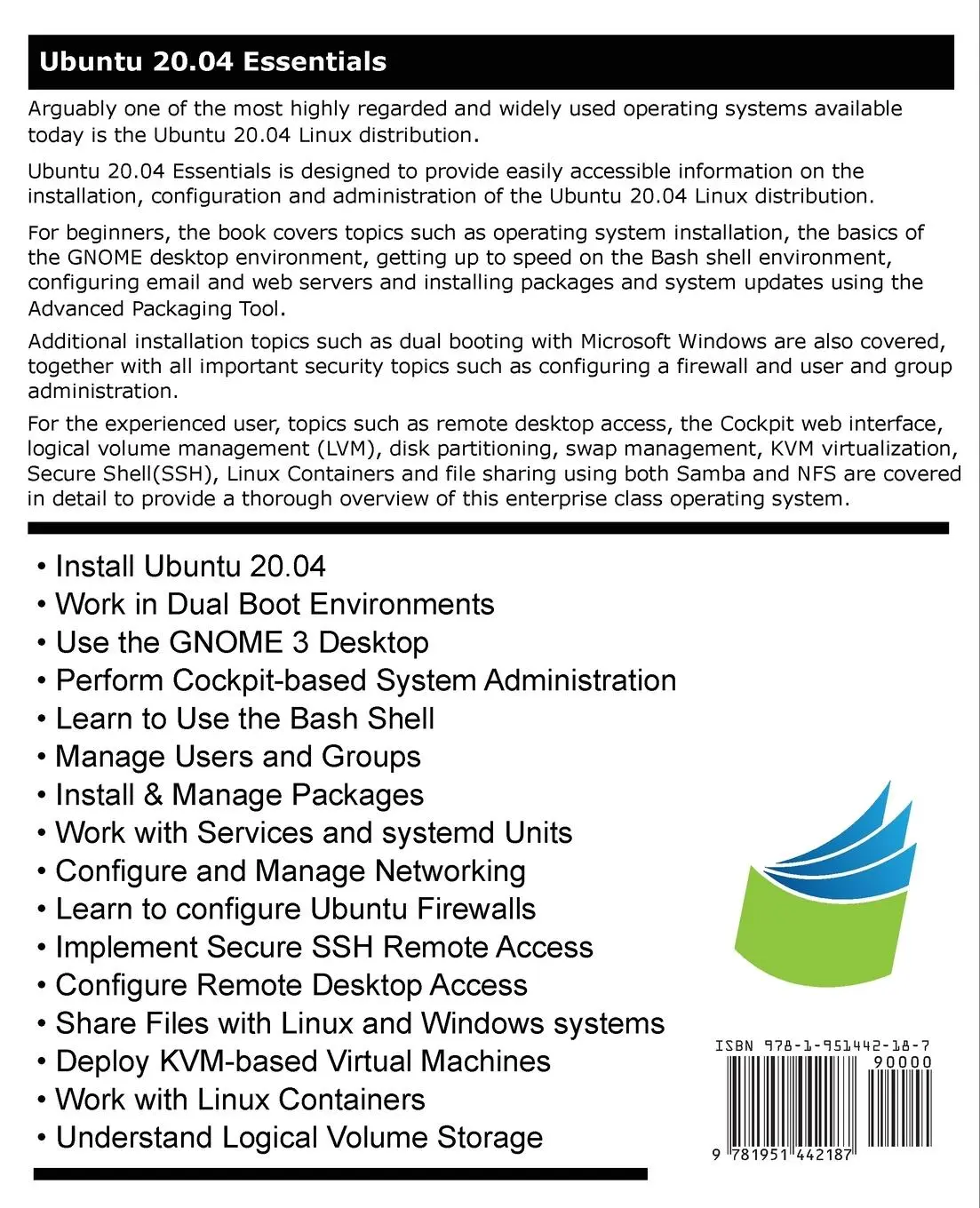 Rückseite: 9781951442187 | Ubuntu 20.04 Essentials | Neil Smyth | Taschenbuch | Englisch | 2020