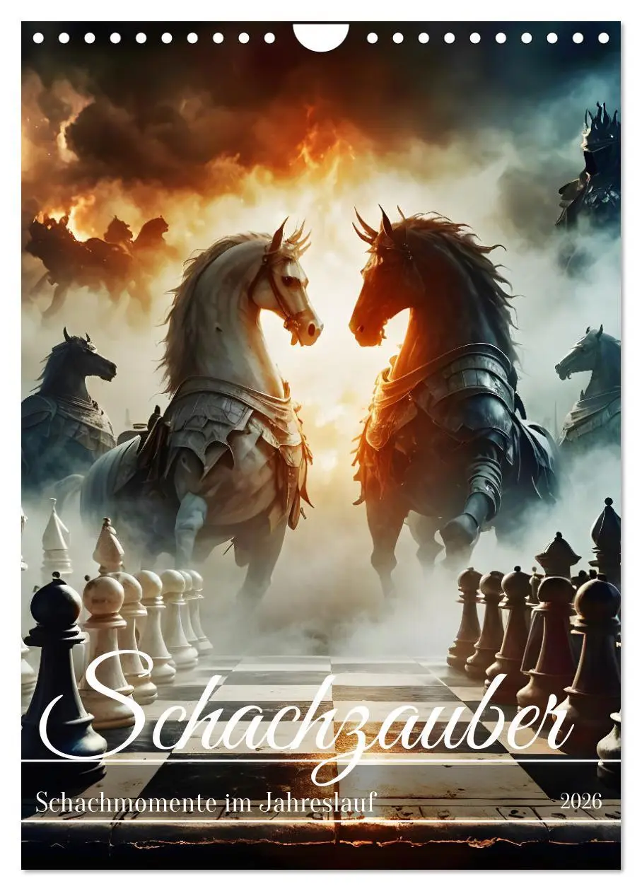 Cover: 9783516252187 | Schachzauber (Wandkalender 2026 DIN A4 hoch), CALVENDO Monatskalender