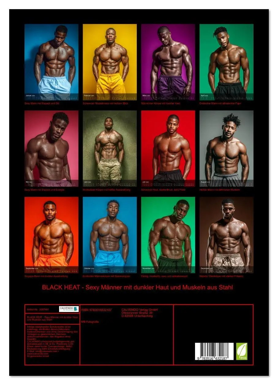 Bild: 9783516632187 | BLACK HEAT - Sexy Männer mit dunkler Haut und Muskeln aus Stahl...