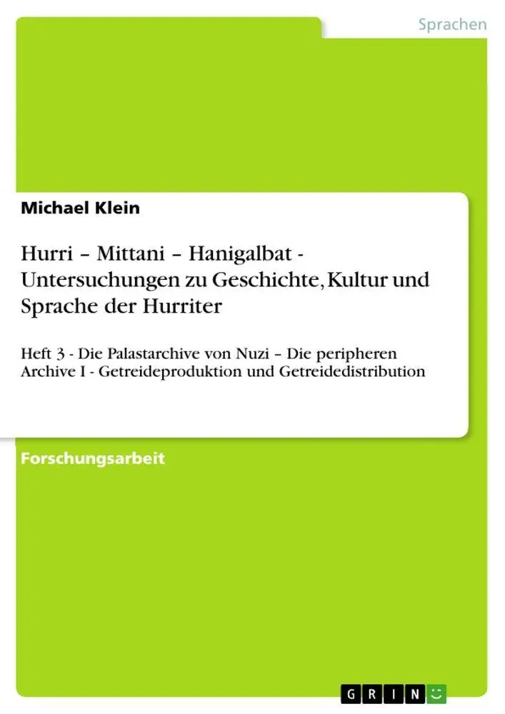Cover: 9783656152187 | Hurri - Mittani - Hanigalbat - Untersuchungen zu Geschichte, Kultur...