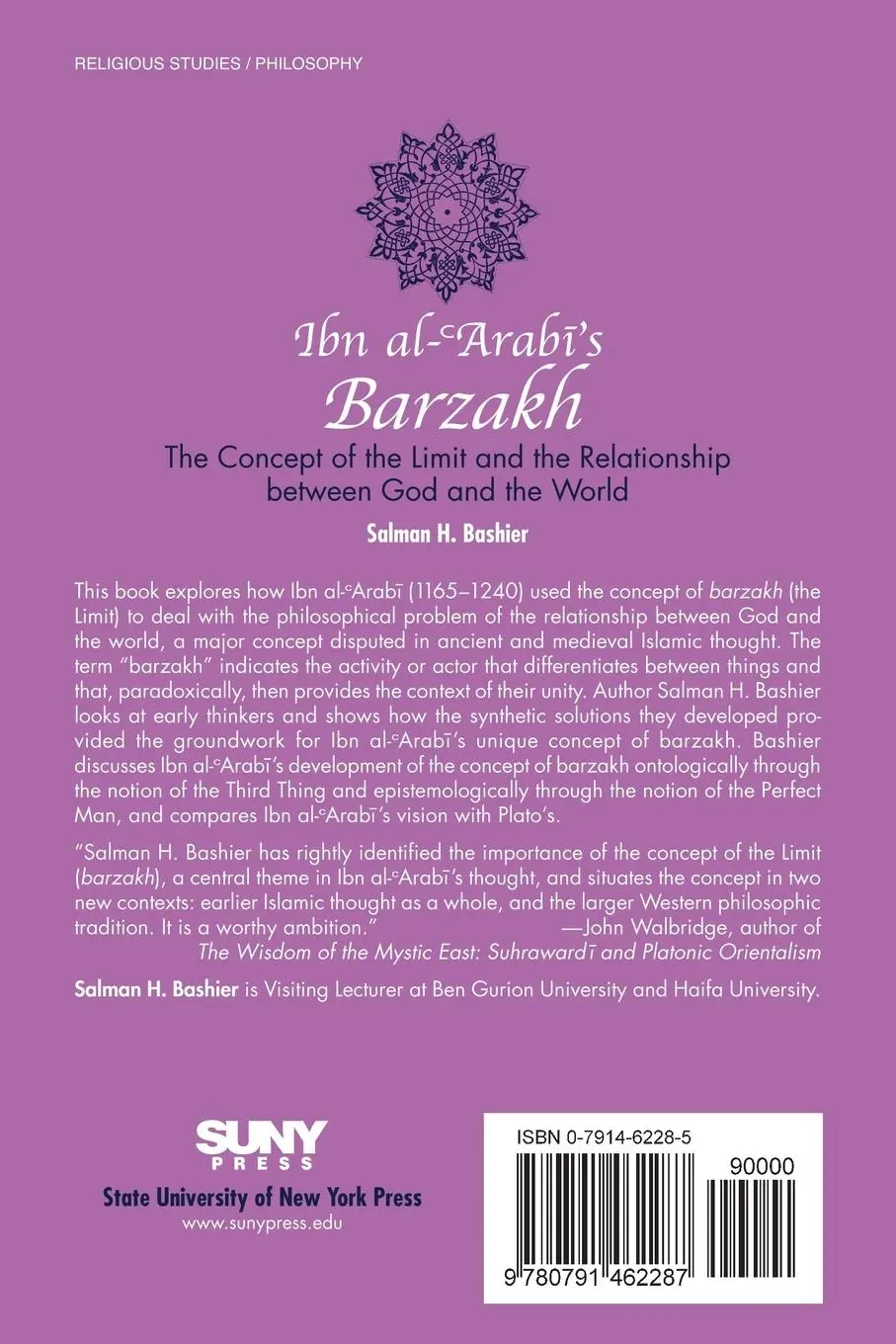 Rückseite: 9780791462287 | Ibn al-¿Arab¿'s Barzakh | Salman H. Bashier | Taschenbuch | Englisch