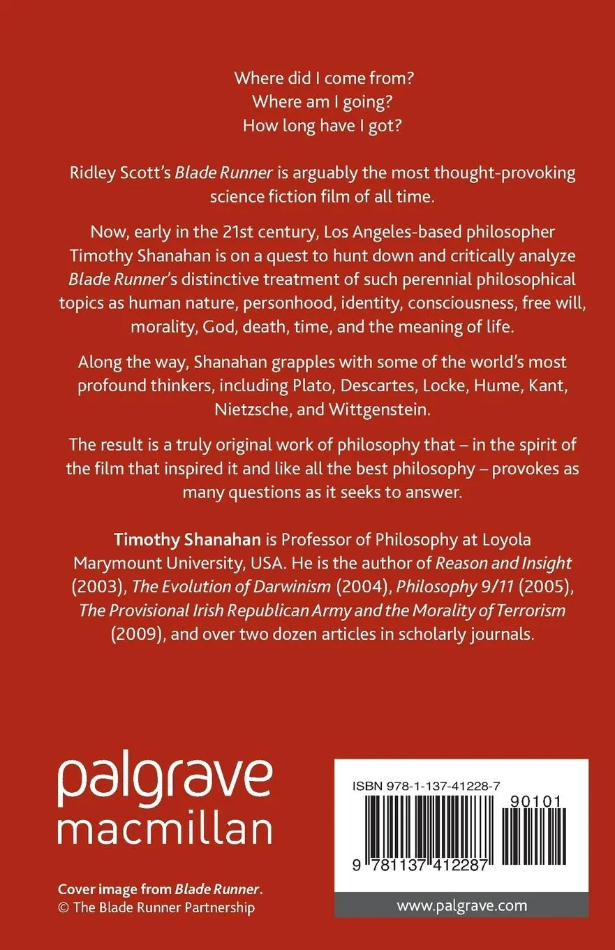 Rückseite: 9781137412287 | Philosophy and Blade Runner | Timothy Shanahan | Taschenbuch | xiii