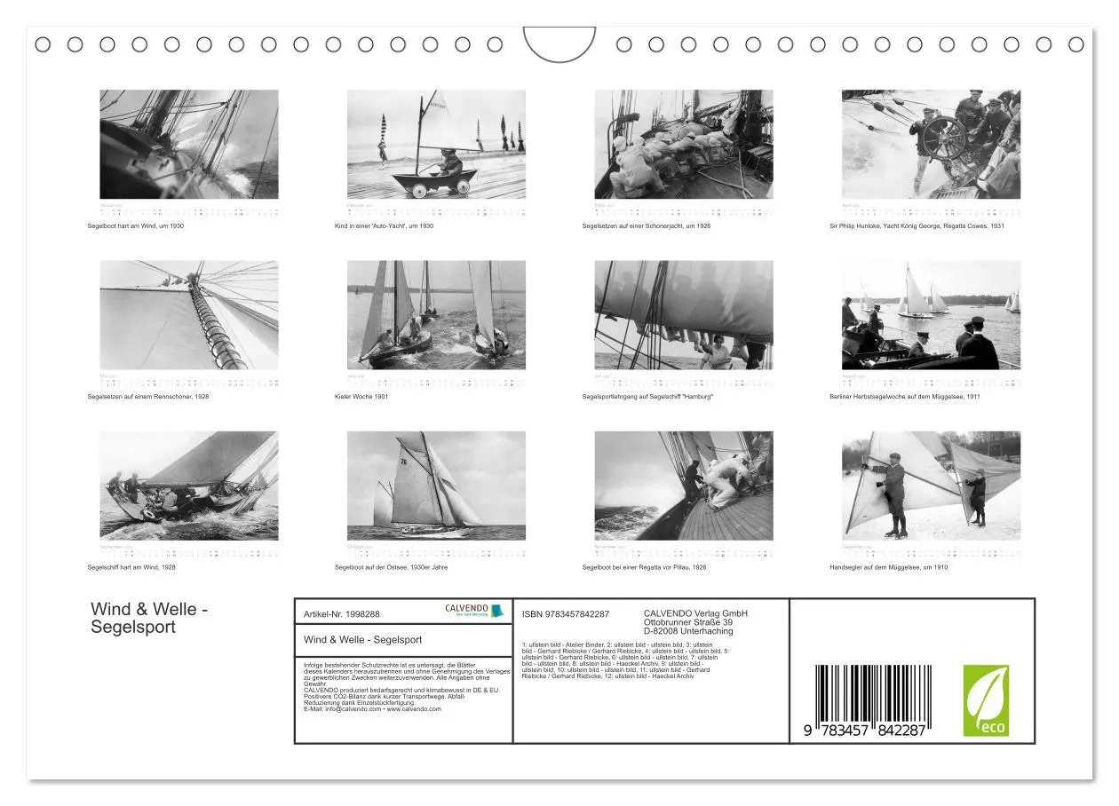 Bild: 9783457842287 | Wind &amp; Welle - Segelsport (Wandkalender 2026 DIN A4 quer), CALVENDO...