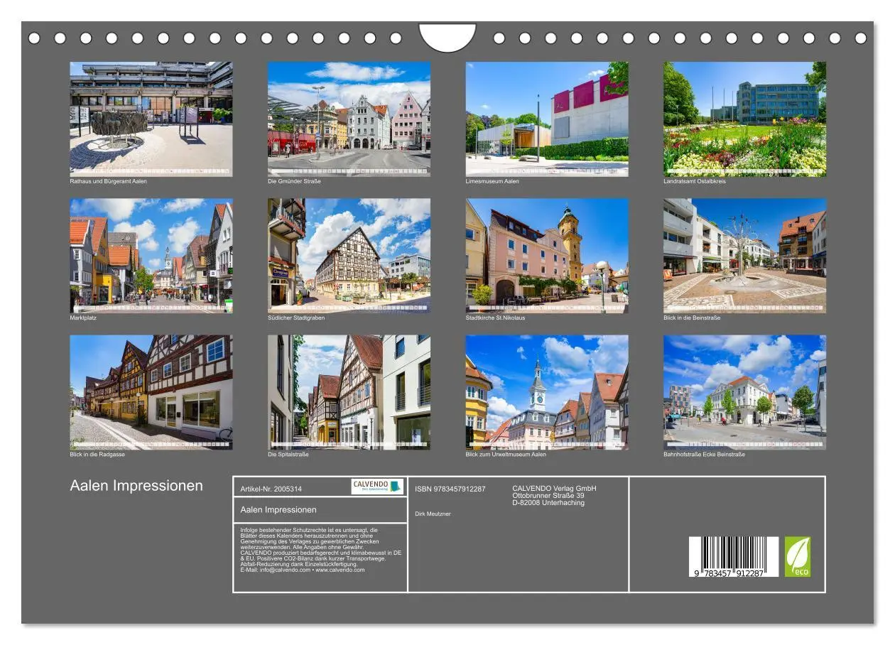 Bild: 9783457912287 | Aalen Impressionen (Wandkalender 2026 DIN A4 quer), CALVENDO...