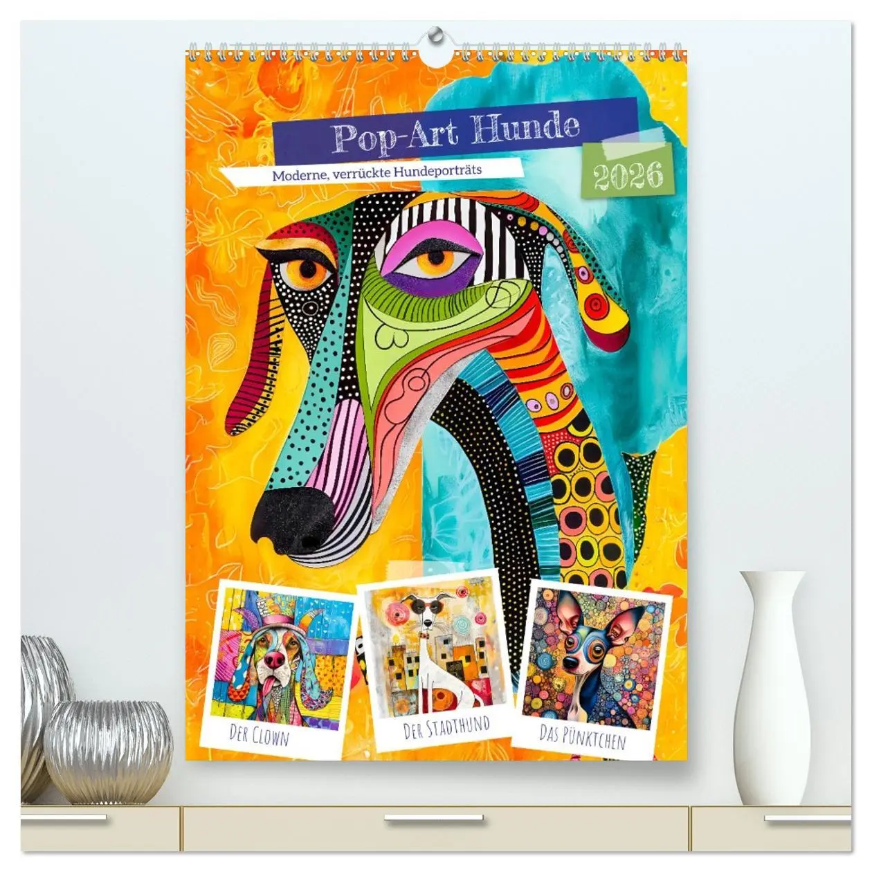 Cover: 9783516242287 | Pop-Art Hunde - Moderne, verrückte Hundeporträts (hochwertiger...