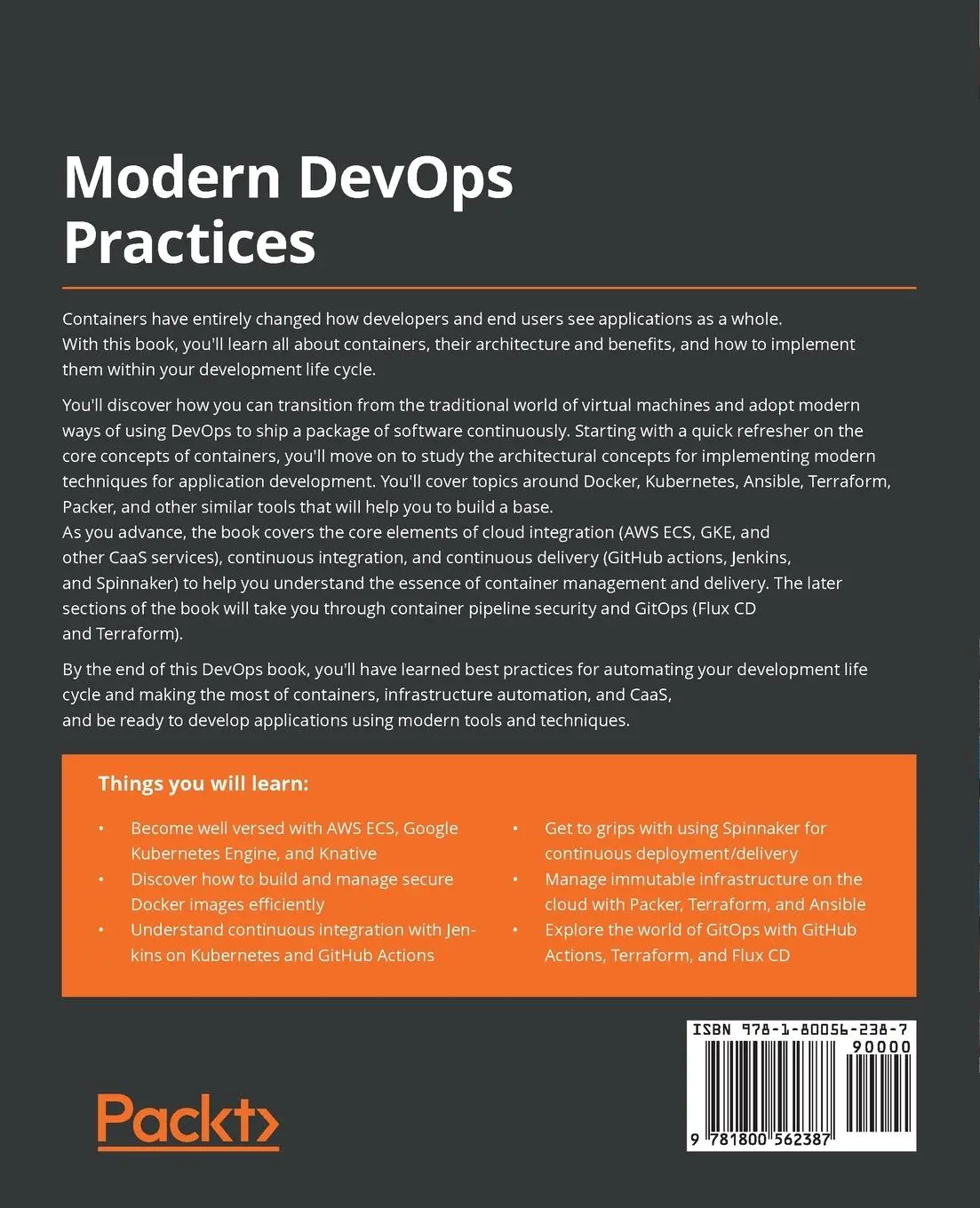 Rückseite: 9781800562387 | Modern DevOps Practices | Gaurav Agarwal | Taschenbuch | Englisch