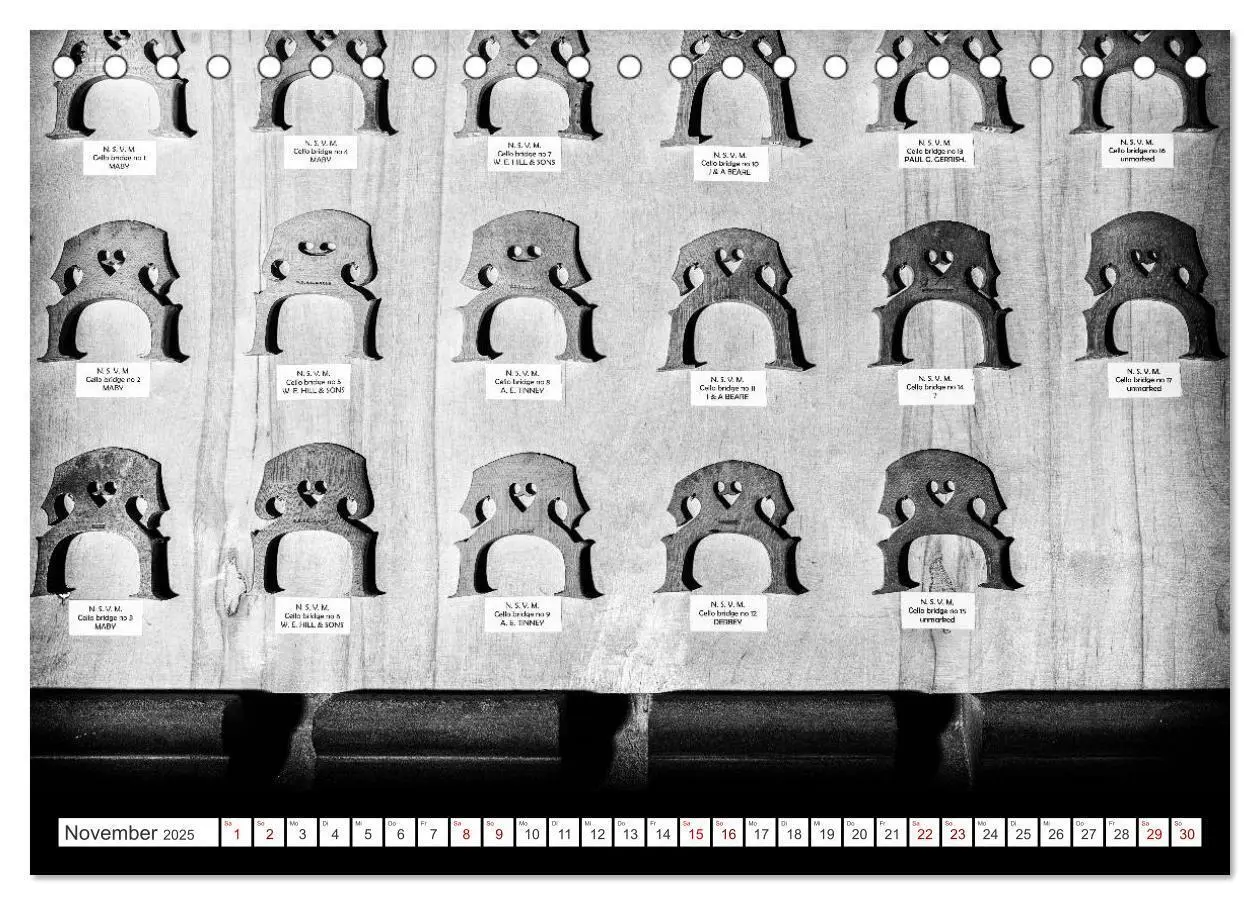 Bild: 9783435432387 | Geigenbau (Tischkalender 2025 DIN A5 quer), CALVENDO Monatskalender