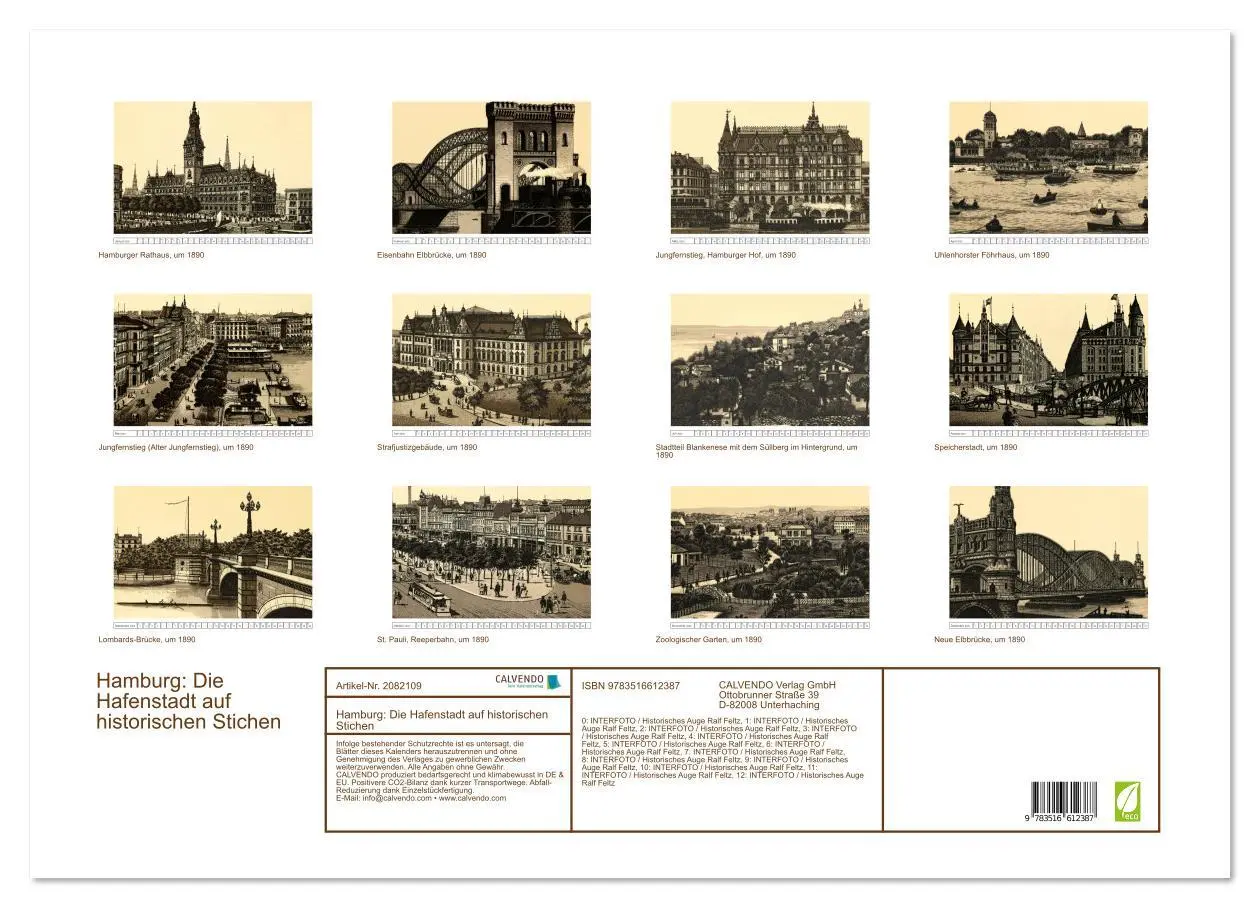 Bild: 9783516612387 | Hamburg: Die Hafenstadt auf historischen Stichen (Wandkalender 2026...