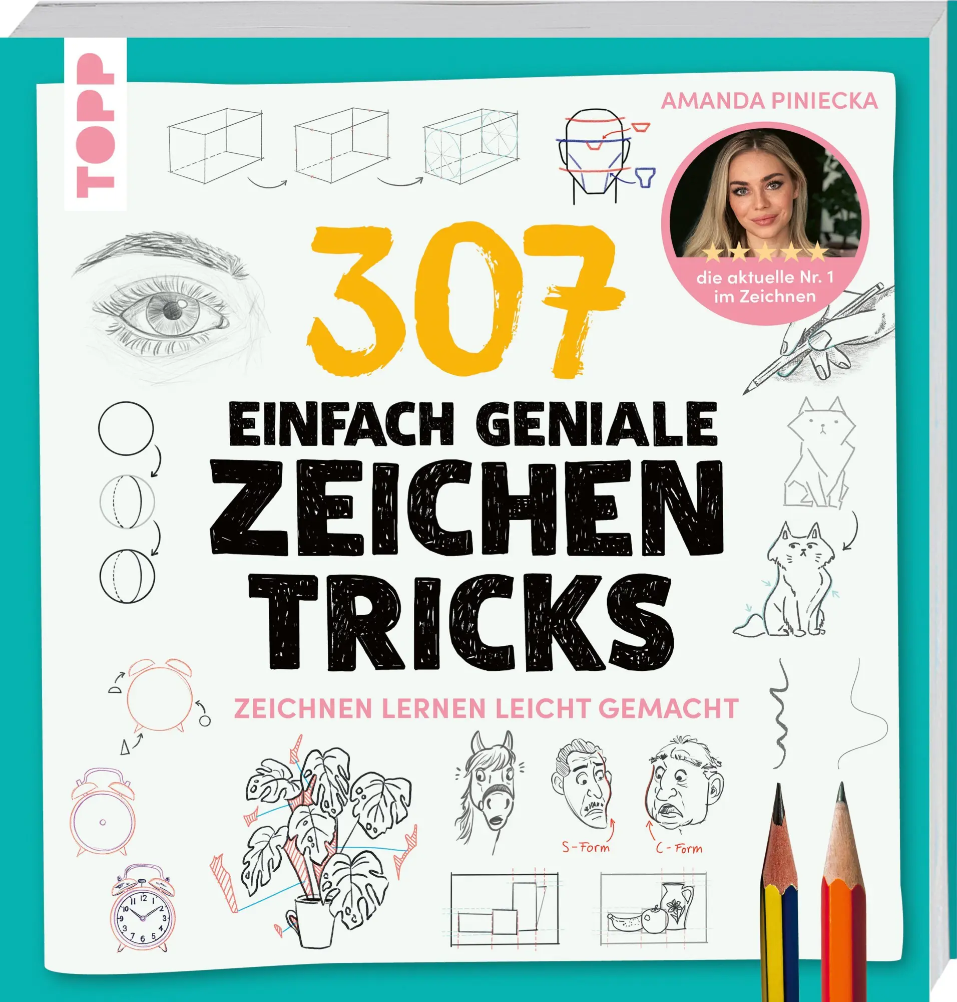 Cover: 9783735882387 | 307 einfach geniale Zeichentricks | Zeichnen lernen leicht gemacht