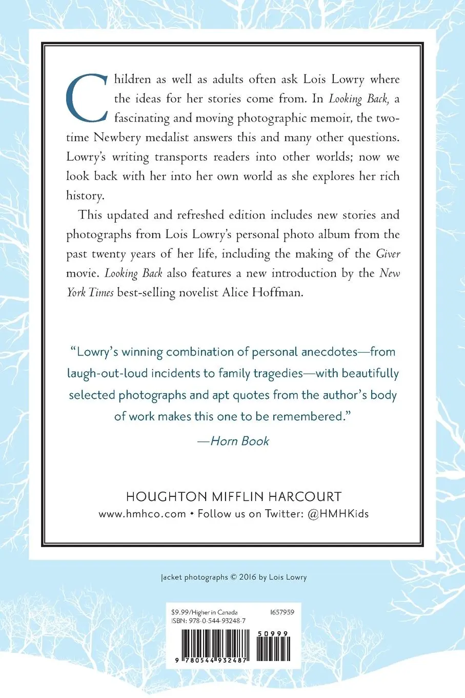 Rückseite: 9780544932487 | Looking Back | A Book of Memories (Revised and Expanded) | Lois Lowry