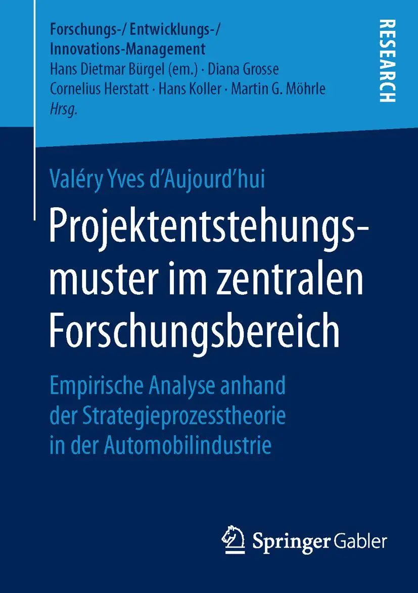 Cover: 9783658102487 | Projektentstehungsmuster im zentralen Forschungsbereich | Taschenbuch