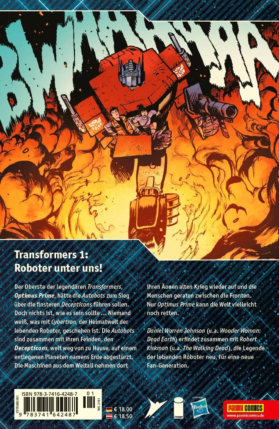Rückseite: 9783741642487 | Transformers | Bd. 1: Roboter unter uns! | Johnson (u. a.) | Buch