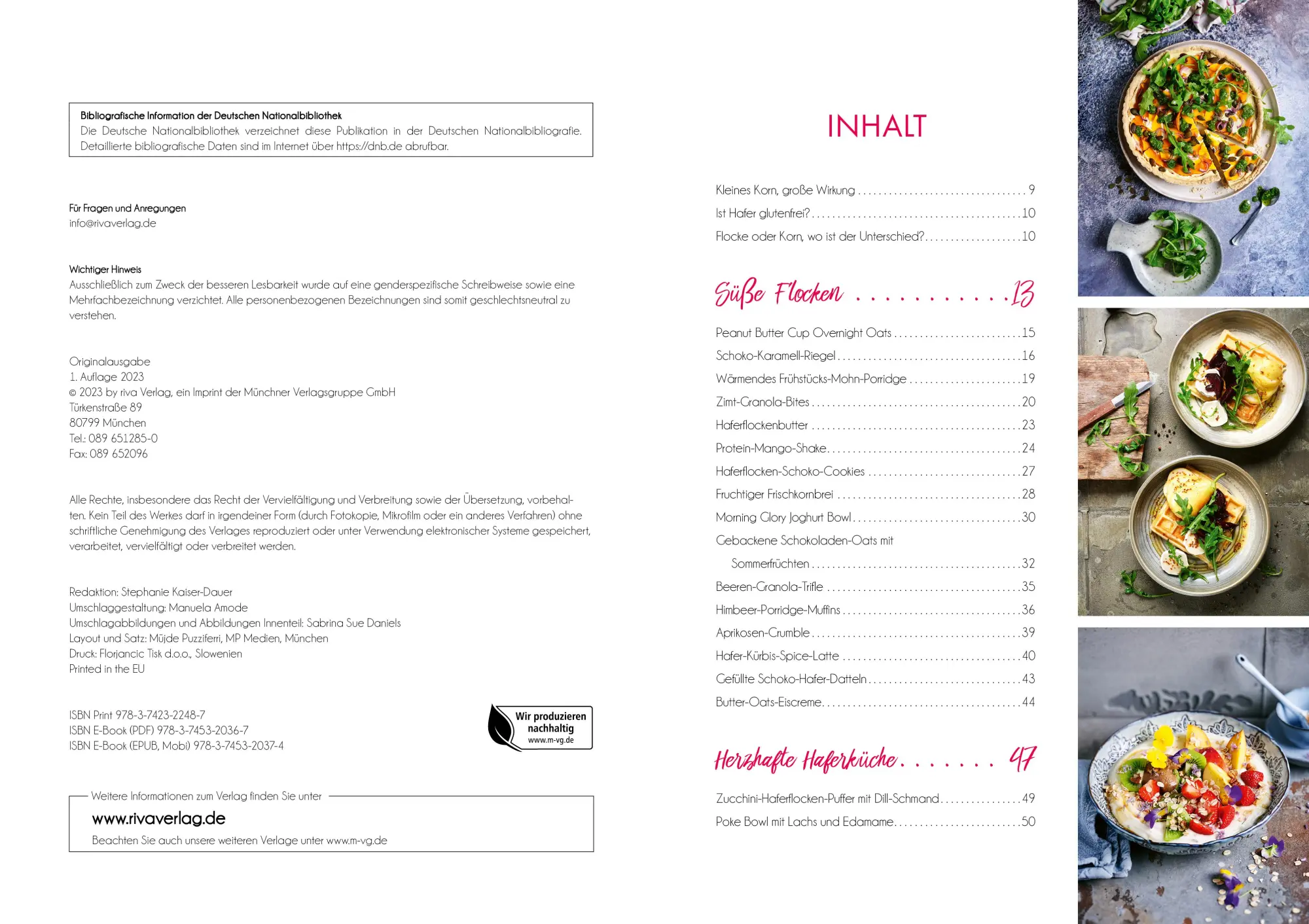 Bild: 9783742322487 | Hafer: Das Koch- und Backbuch | Sabrina Sue Daniels | Taschenbuch