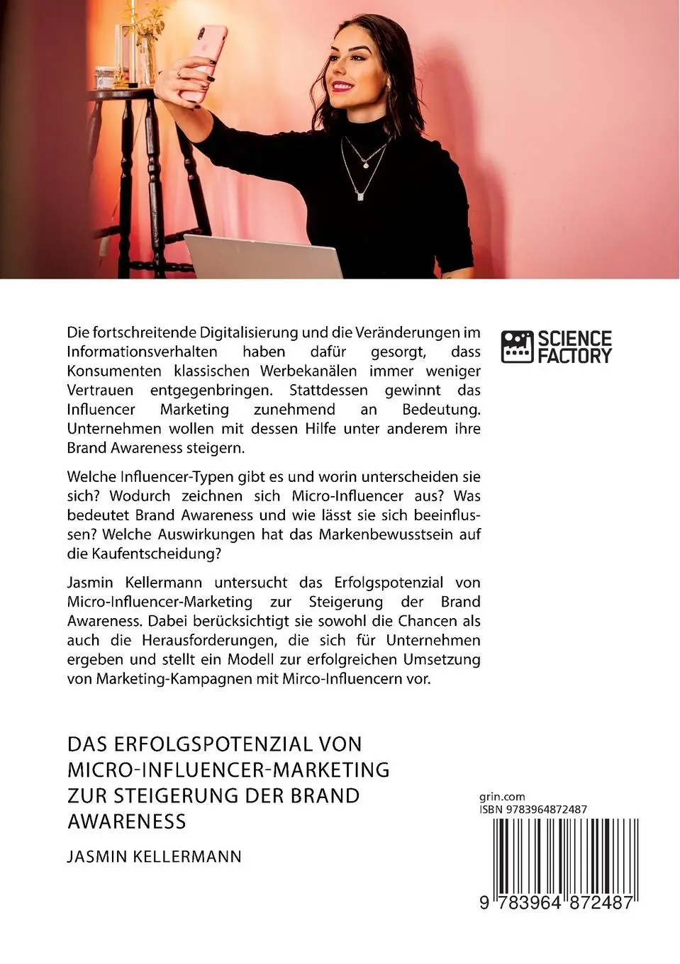 Rückseite: 9783964872487 | Das Erfolgspotenzial von Micro-Influencer-Marketing zur Steigerung...