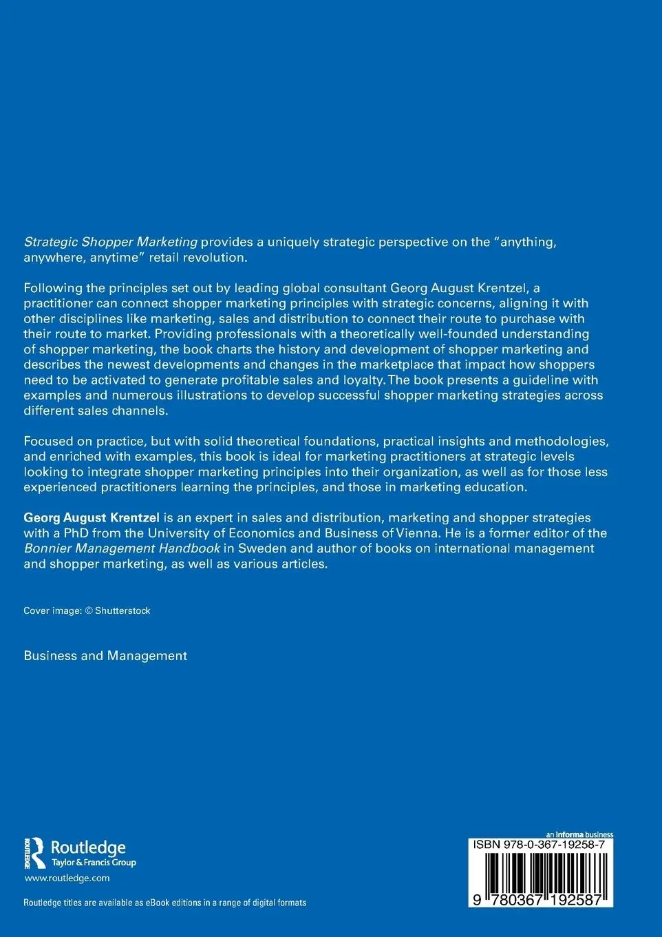 Rückseite: 9780367192587 | Strategic Shopper Marketing | Georg August Krentzel | Taschenbuch