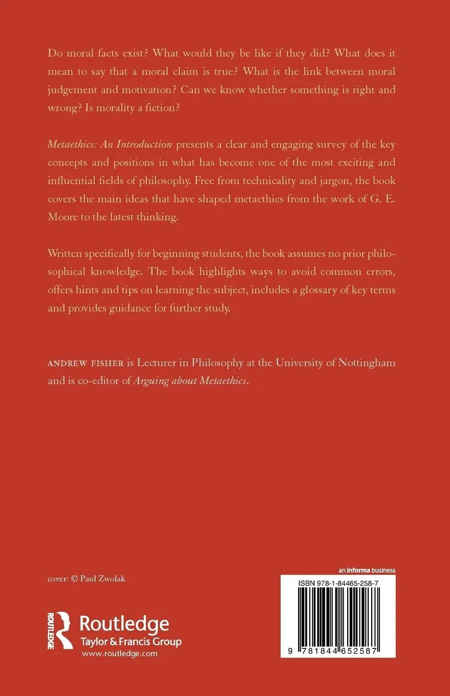 Rückseite: 9781844652587 | Metaethics | An Introduction | Andrew Fisher | Taschenbuch | Englisch