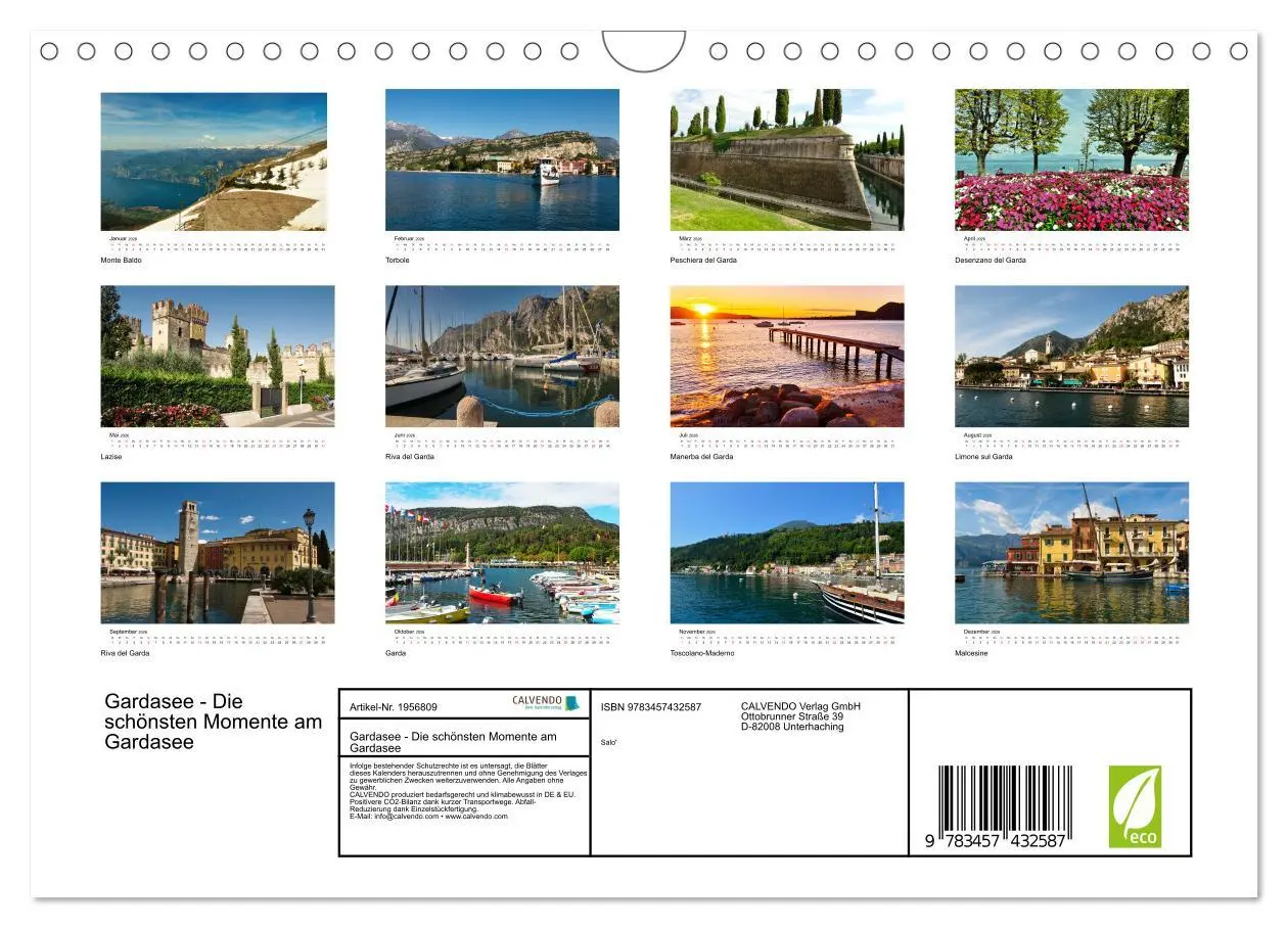 Bild: 9783457432587 | Gardasee - Die schönsten Momente am Gardasee (Wandkalender 2026 DIN...