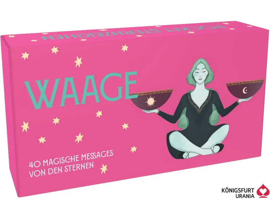 Cover: 4250375102687 | Sternzeichen Waage 40 Karten in Magnetschachtel mit Metallicfolie -...