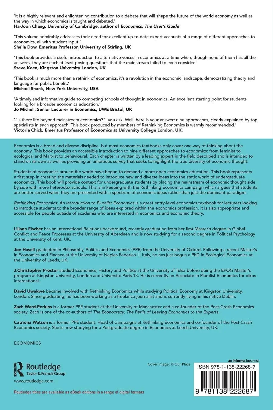 Rückseite: 9781138222687 | Rethinking Economics | An Introduction to Pluralist Economics | Buch