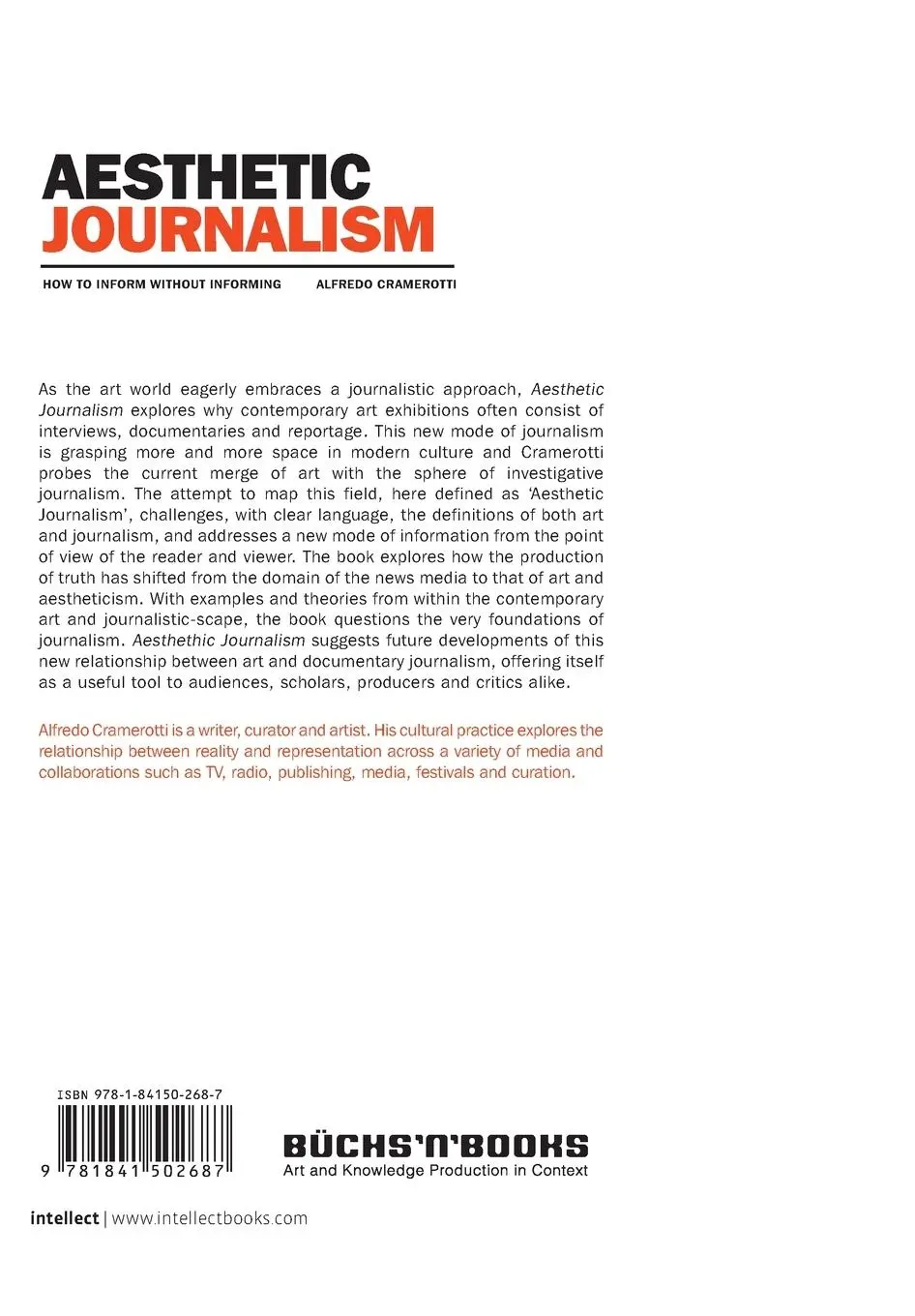 Rückseite: 9781841502687 | Aesthetic Journalism | How to Inform Without Informing | Cramerotti