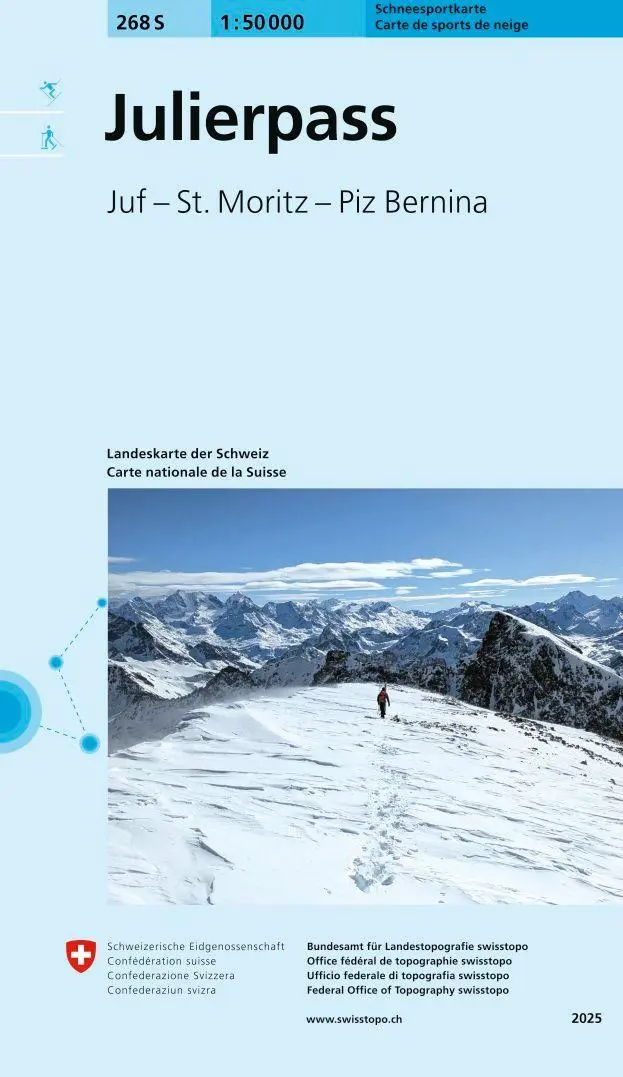 Cover: 9783302502687 | 268S Julierpass Schneesportkarte | Juf - St. Moritz - Piz Bernina