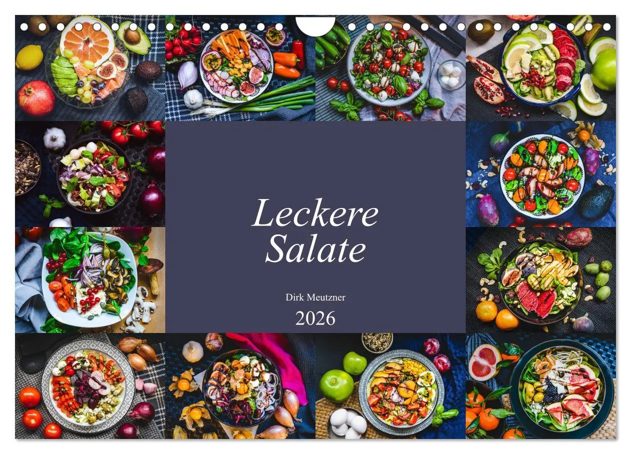 Cover: 9783457662687 | Leckere Salate (Wandkalender 2026 DIN A4 quer), CALVENDO...