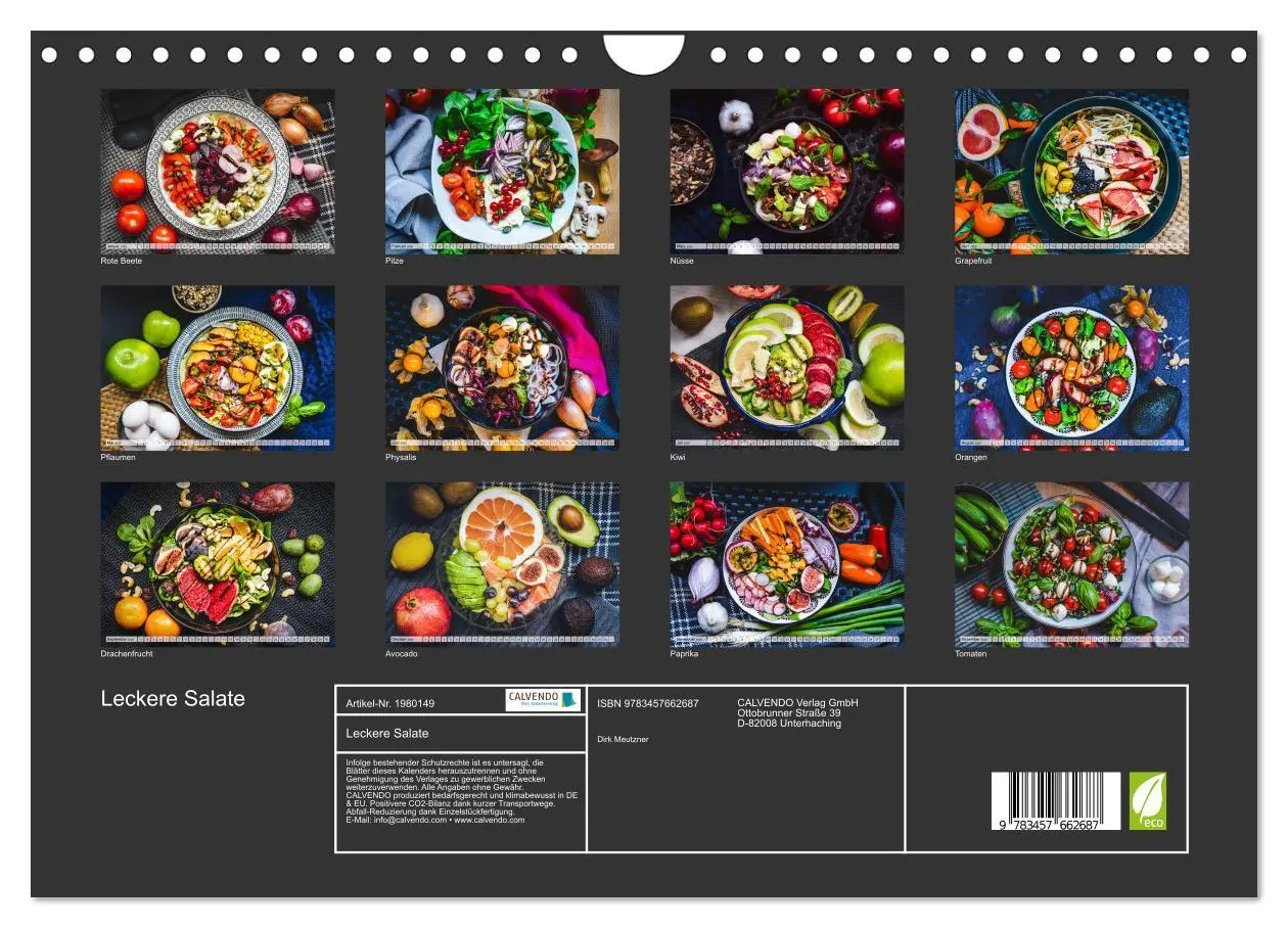 Bild: 9783457662687 | Leckere Salate (Wandkalender 2026 DIN A4 quer), CALVENDO...