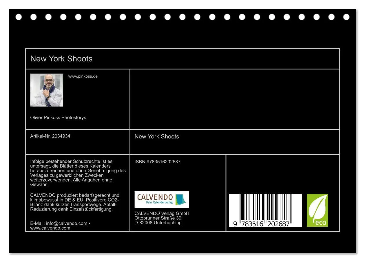 Bild: 9783516202687 | New York Shoots (Tischkalender 2026 DIN A5 quer), CALVENDO...