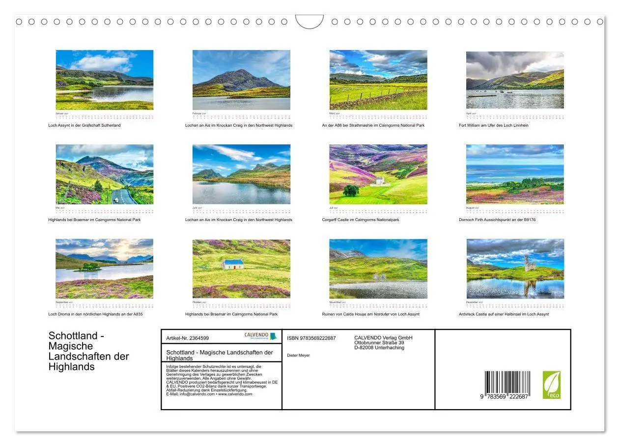 Bild: 9783569222687 | Schottland - Magische Landschaften der Highlands (Wandkalender 2027...