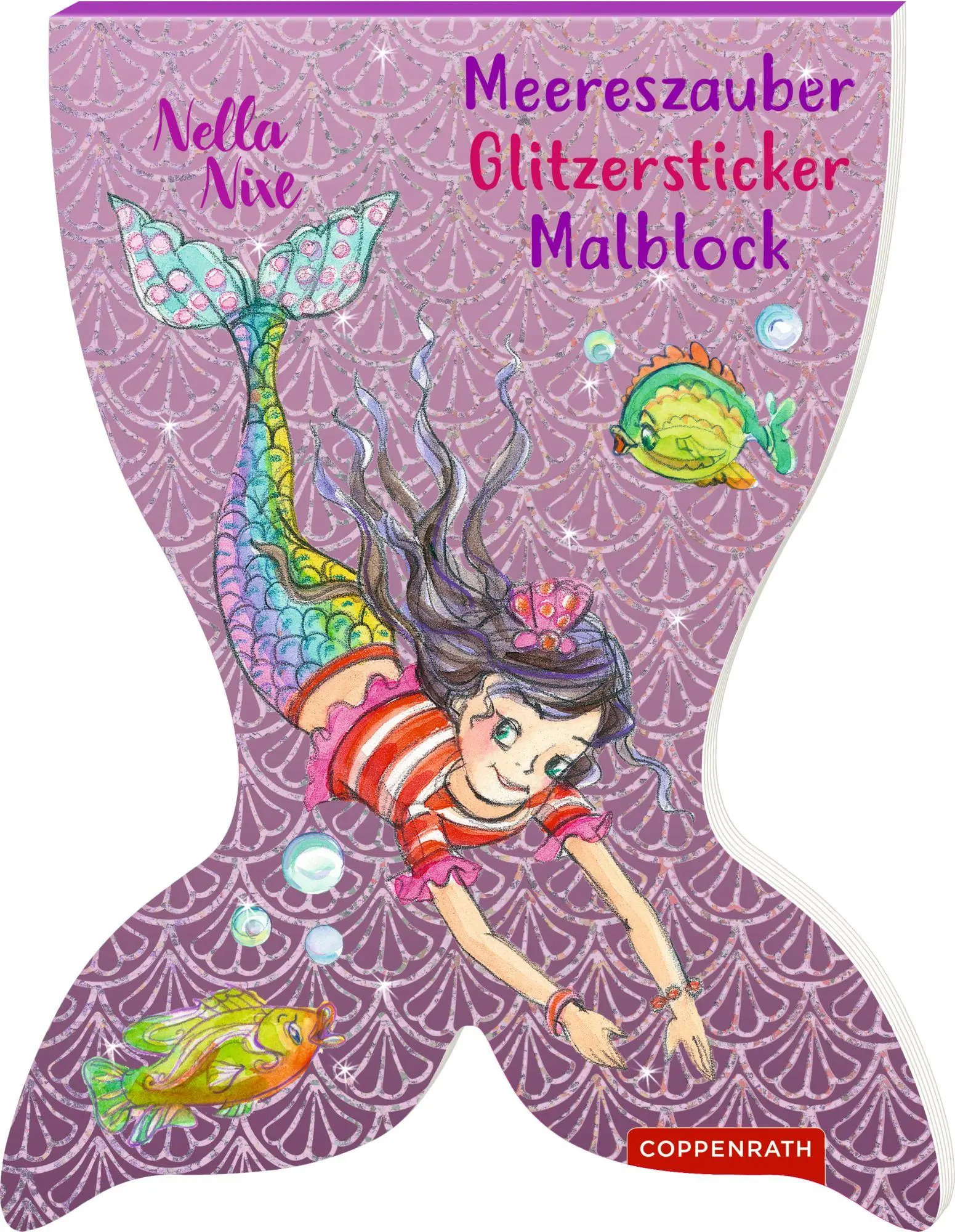 Cover: 9783649652687 | Meereszauber-Malblock | Glitzersticker (Nella Nixe) | Finsterbusch