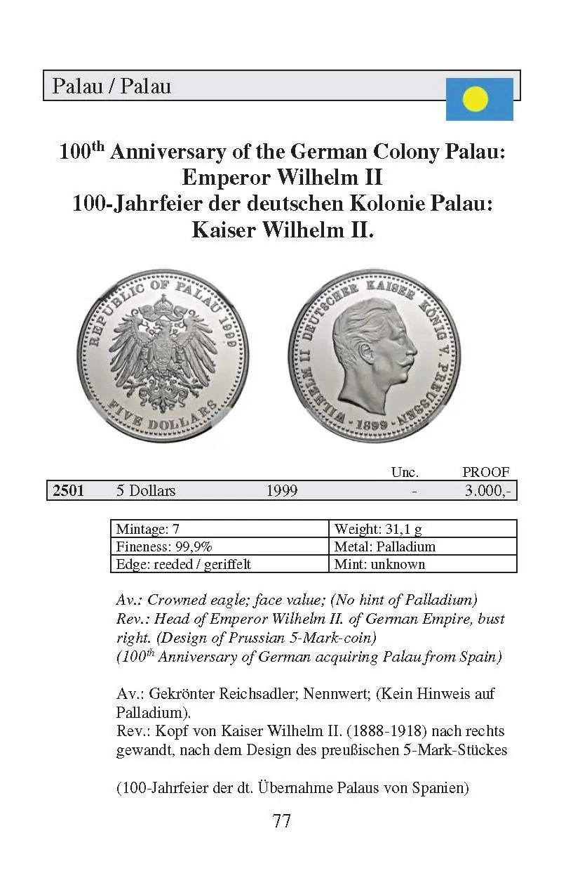 Bild: 9783866462687 | Palladium-Münzkatalog | Palladium Coin Catalog | René Frank | Buch
