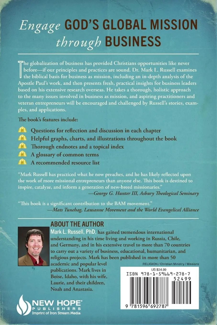 Rückseite: 9781596692787 | The Missional Entrepreneur | Mark L Russell | Taschenbuch | Englisch