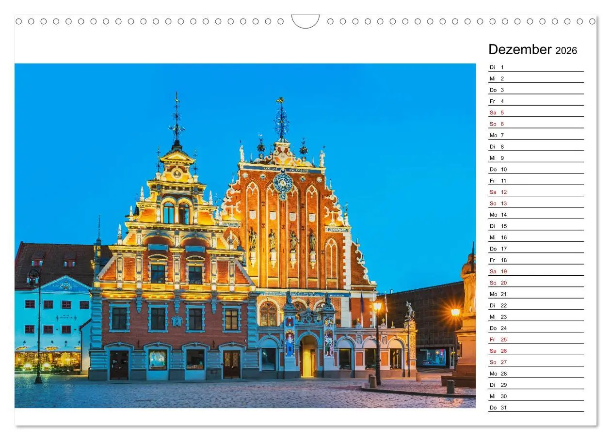 Bild: 9783457892787 | Ein Wochenende in Riga (Wandkalender 2026 DIN A3 quer), CALVENDO...