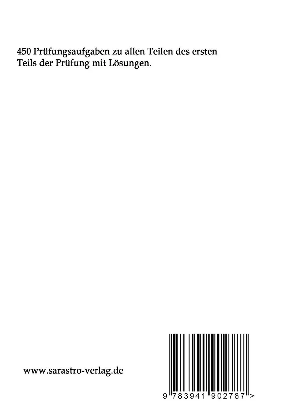 Rückseite: 9783941902787 | 450 Prüfungsaufgaben zum Wirtschaftsfachwirt | Lais Systeme | Buch