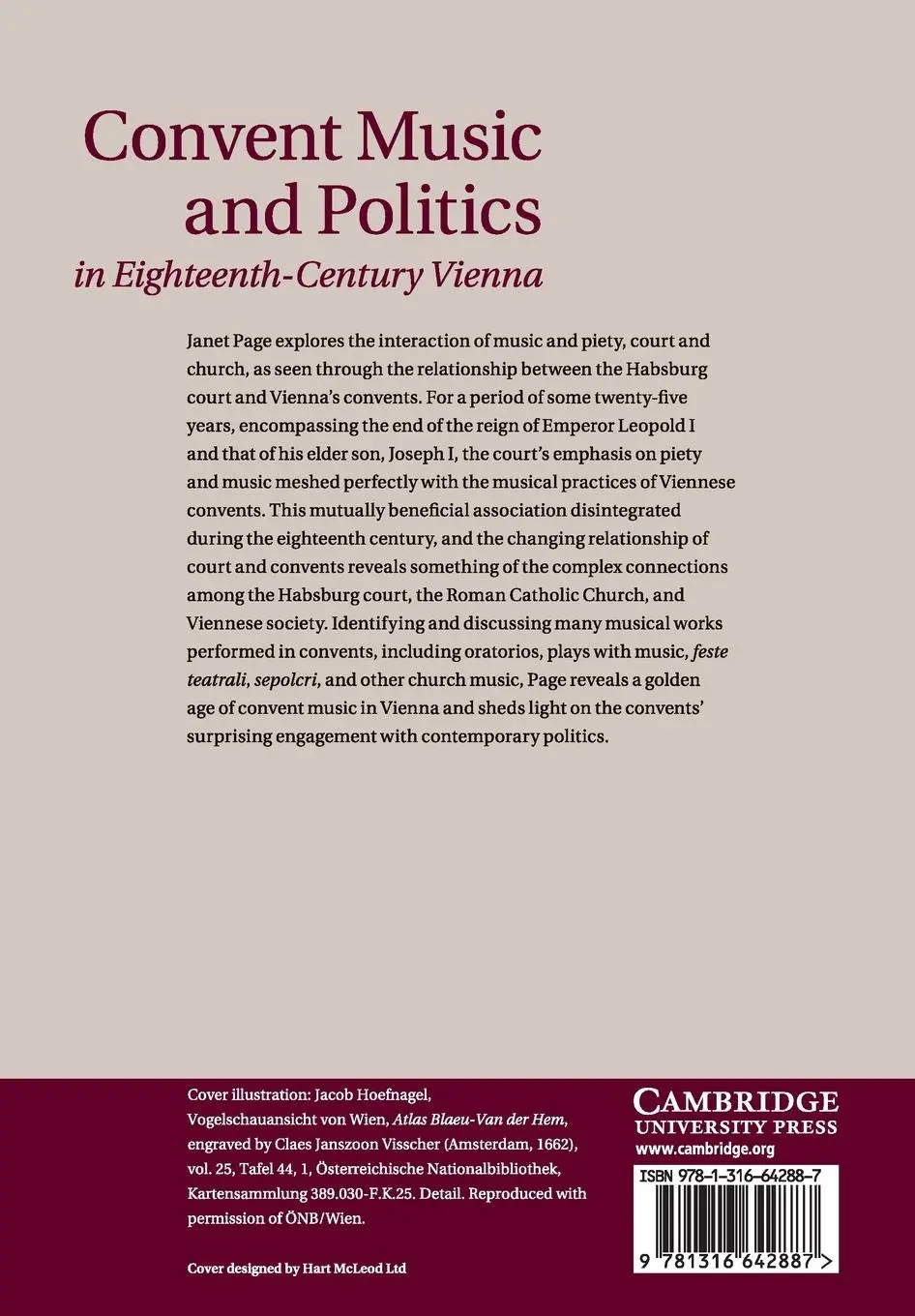 Rückseite: 9781316642887 | Convent Music and Politics in Eighteenth-Century Vienna | Page | Buch