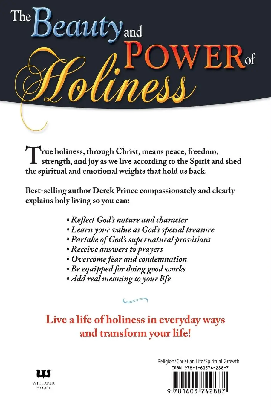 Rückseite: 9781603742887 | Set Apart for God | The Beautiful Secret of Holiness | Derek Prince