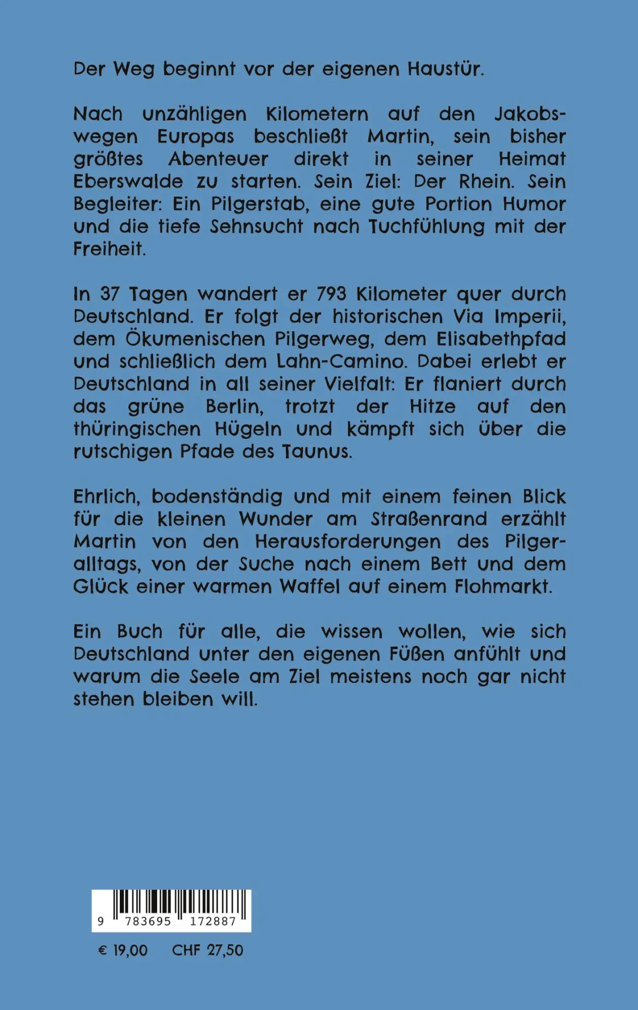 Rückseite: 9783695172887 | Mit Rucksack, Charme &amp; Pelerine | Pilgern vom Finowkanal bis zum Rhein