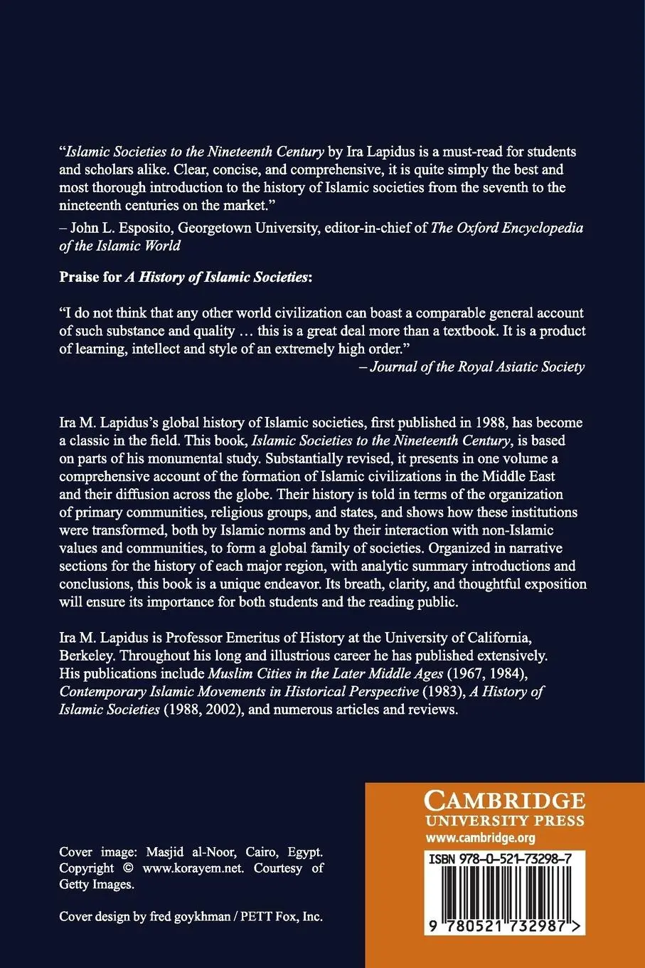 Rückseite: 9780521732987 | Islamic Societies to the Nineteenth Century | Ira M. Lapidus | Buch
