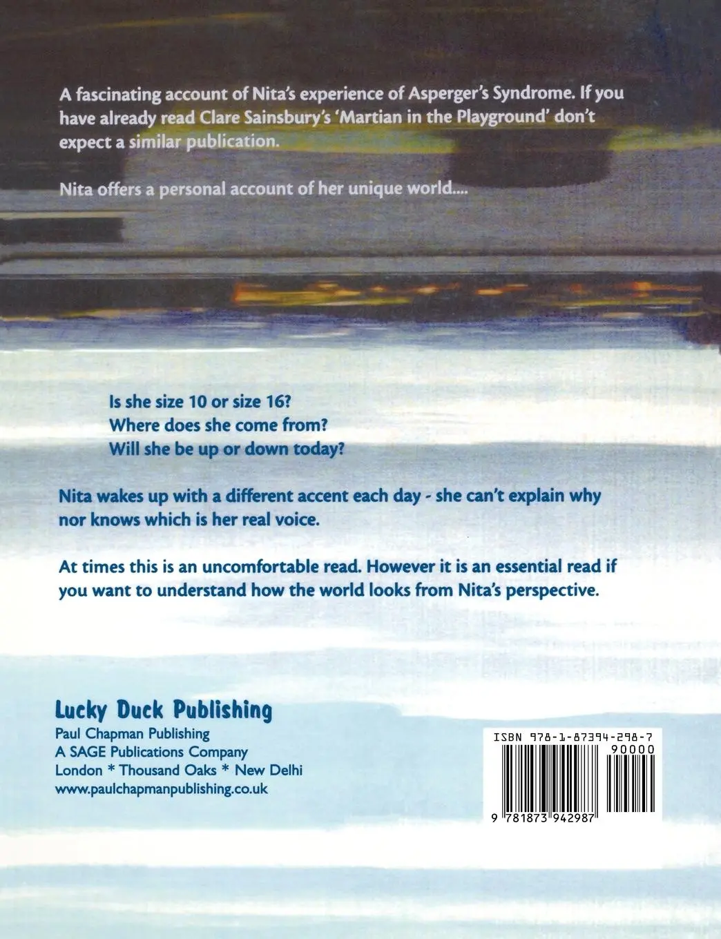 Rückseite: 9781873942987 | Standing Down Falling Up | Asperger's Syndrome from the Inside Out