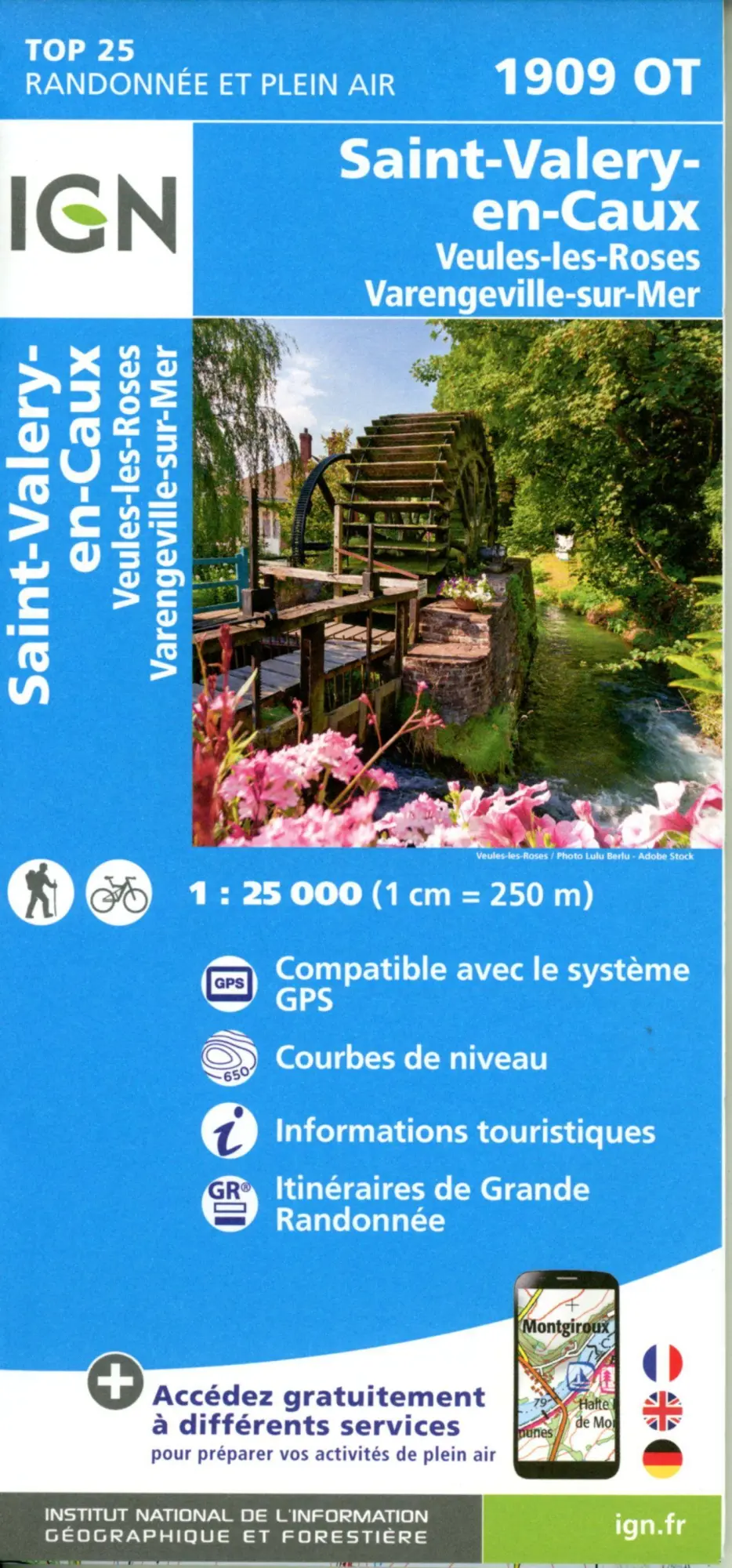 Cover: 9782758552987 | Staint-Valery-en-Caux - Veules-les-Roses 1:25 000 | 1:25000 | 2023