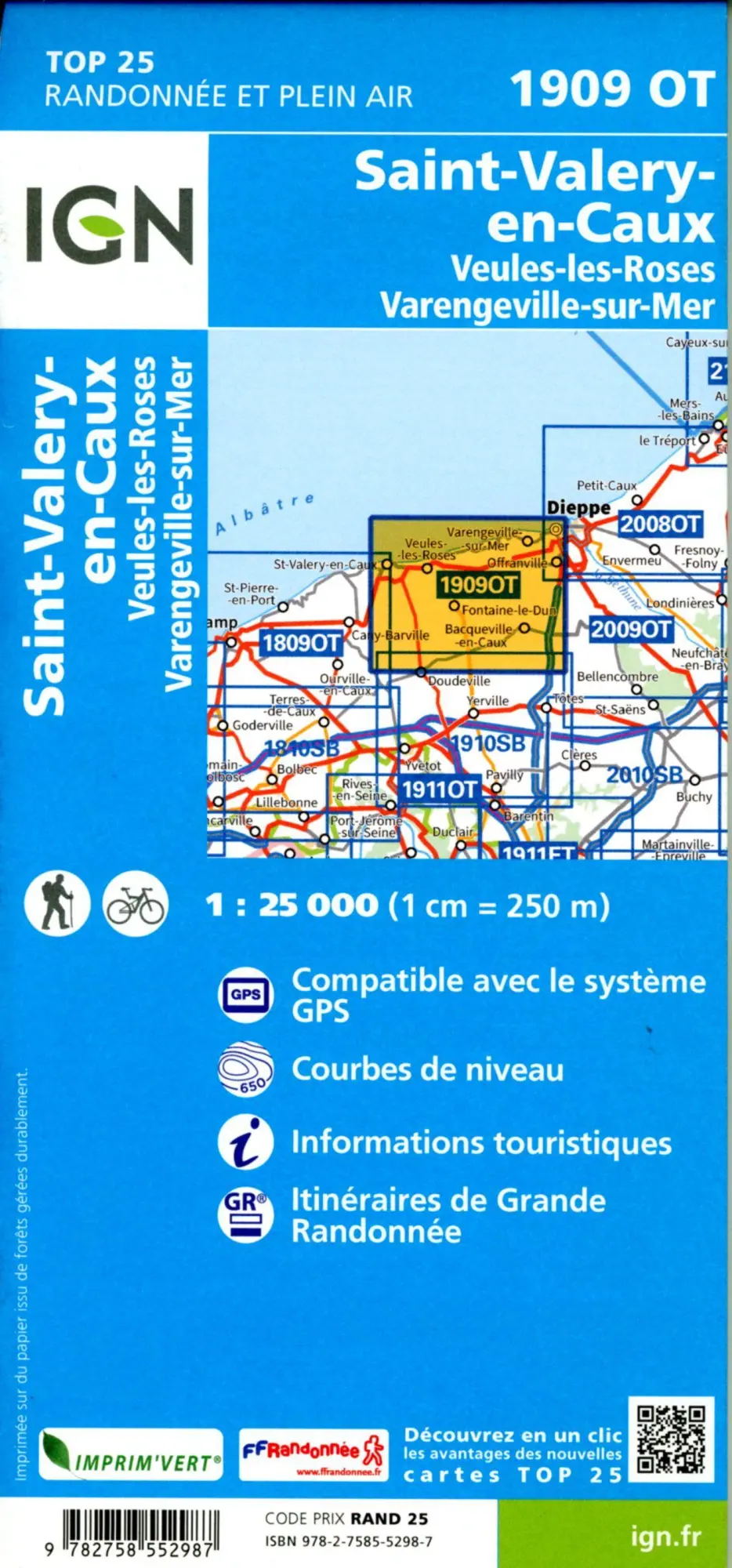 Bild: 9782758552987 | Staint-Valery-en-Caux - Veules-les-Roses 1:25 000 | 1:25000 | 2023