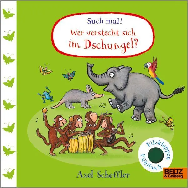 Cover: 9783407752987 | Such mal! Wer versteckt sich im Dschungel? | Fühlbuch mit Filzklappen
