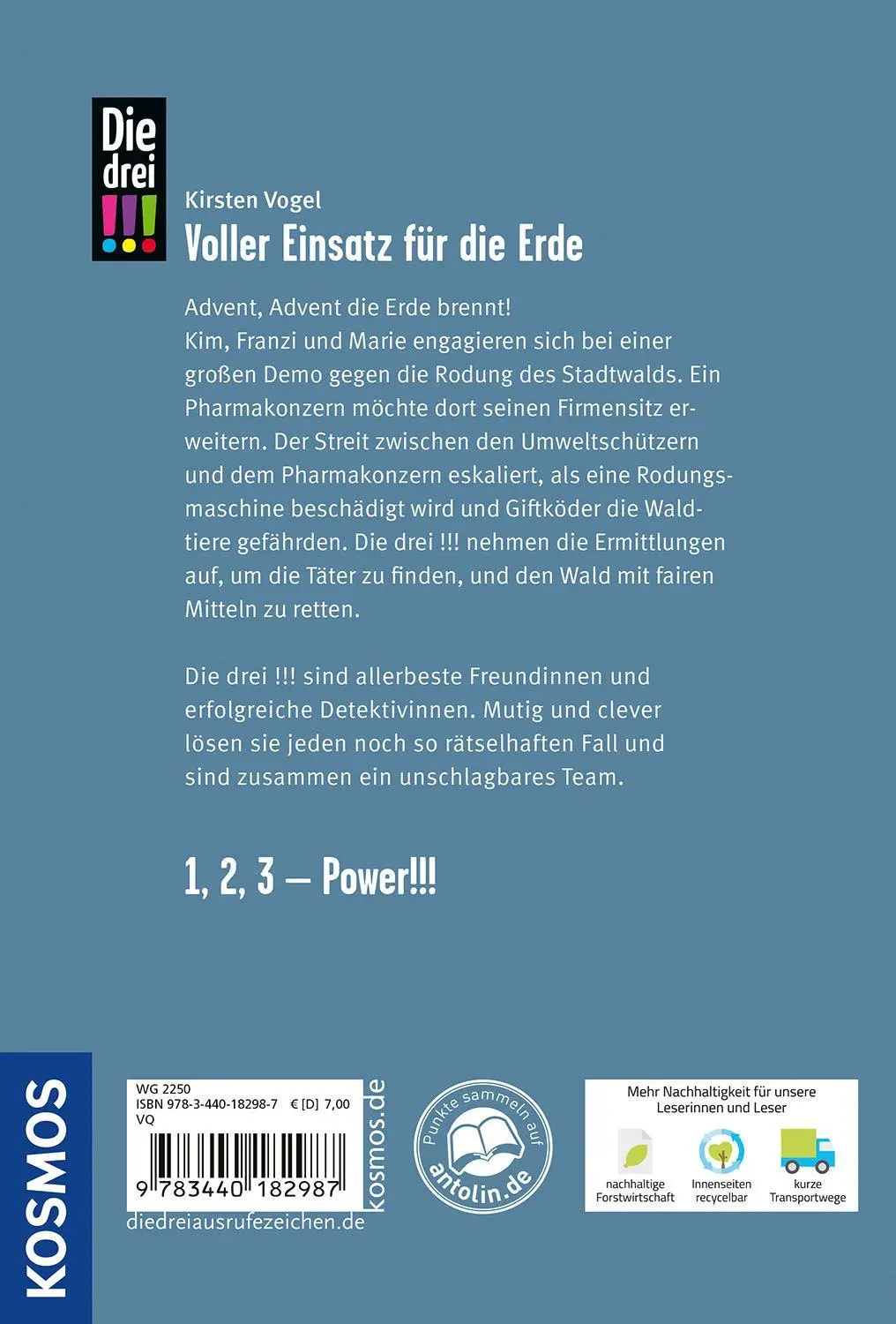 Bild: 9783440182987 | Die drei !!!, 70, Voller Einsatz für die Erde | Kirsten Vogel | Buch
