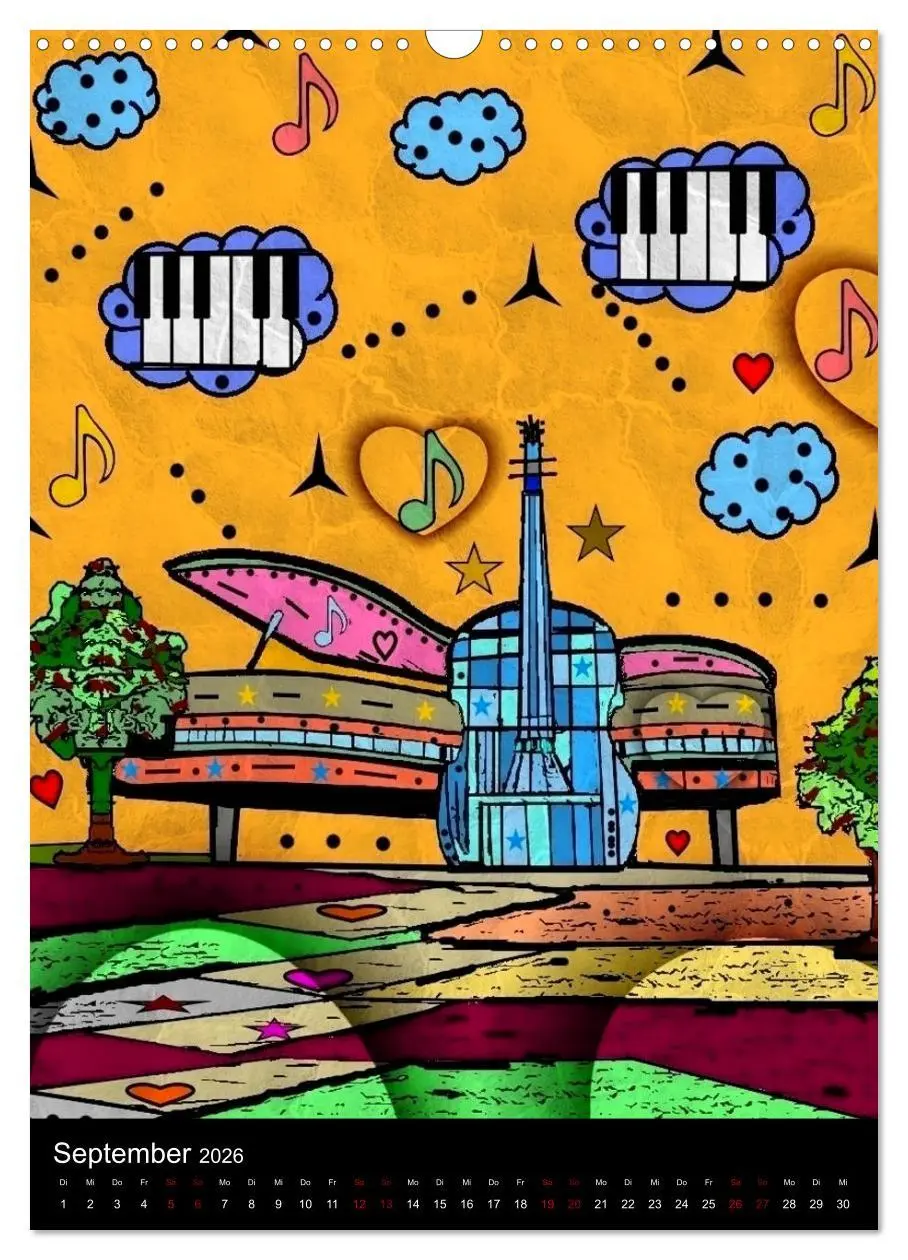 Bild: 9783516412987 | Die verrückte Welt der Popart von Nico Bielow (Wandkalender 2026...