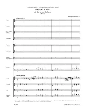 Bild: 9790006542987 | Konzert Nr. 1 in C für Klavier und Orchester, op. 15, Partitur | Buch