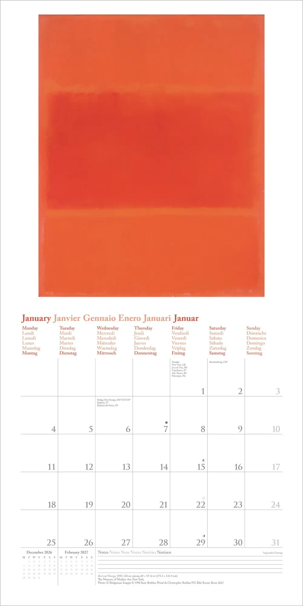 Bild: 4069095013087 | Mark Rothko 2027 | Neumann Verlage GmbH &amp; Co KG | Kalender | 14 S.