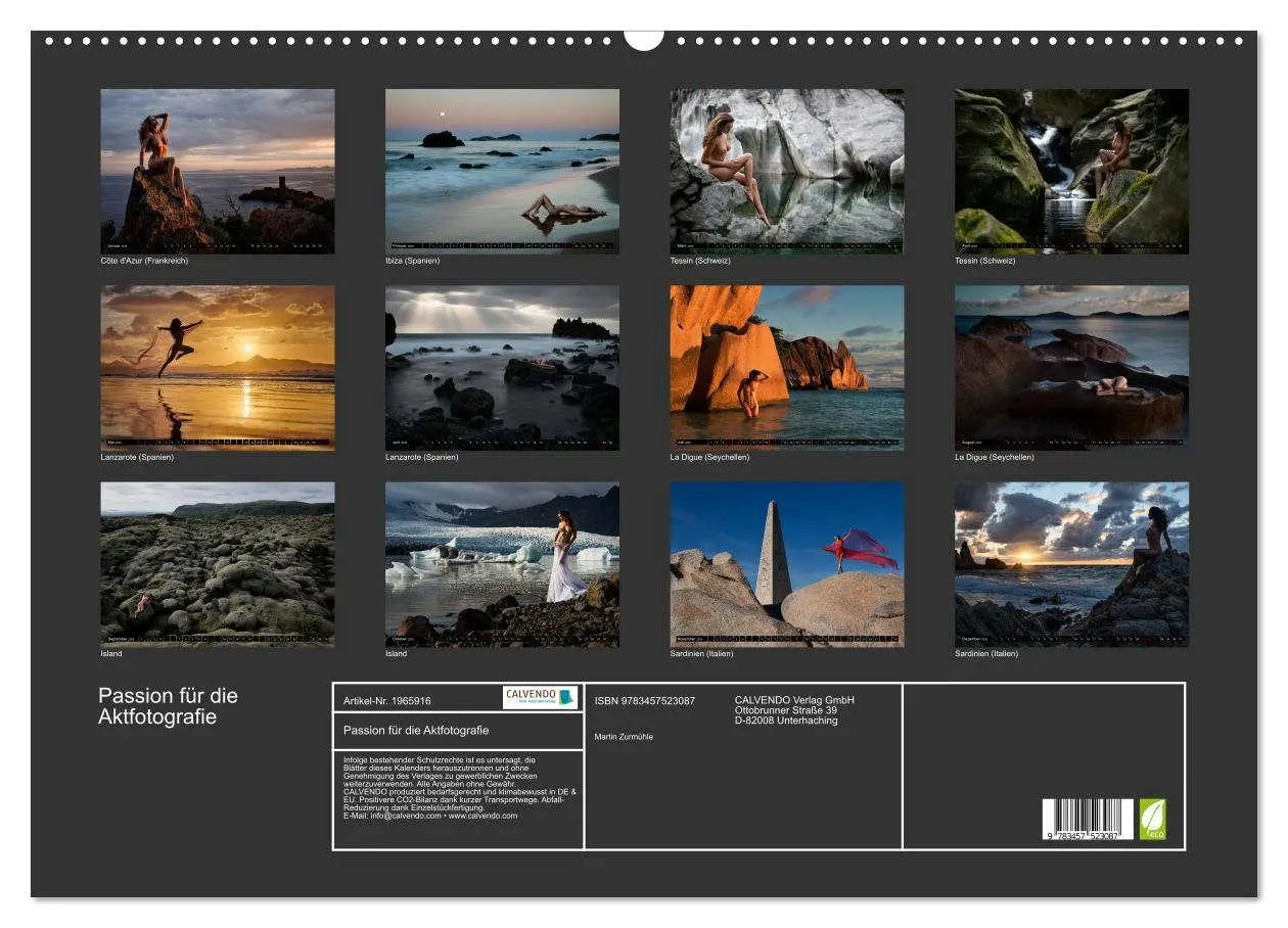 Bild: 9783457523087 | Passion für die Aktfotografie (Wandkalender 2026 DIN A2 quer),...