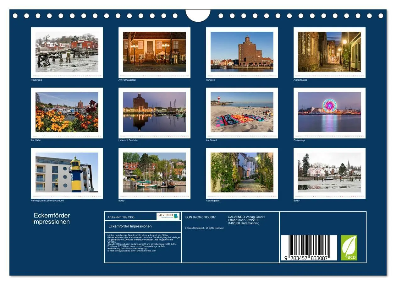 Bild: 9783457833087 | Eckernförder Impressionen (Wandkalender 2026 DIN A4 quer), CALVENDO...